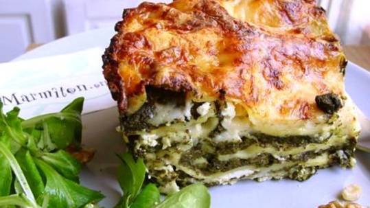 Lasagnes Chevre et Epinards Les Jardins de la Cote Rotie Vente légumes Ampuis