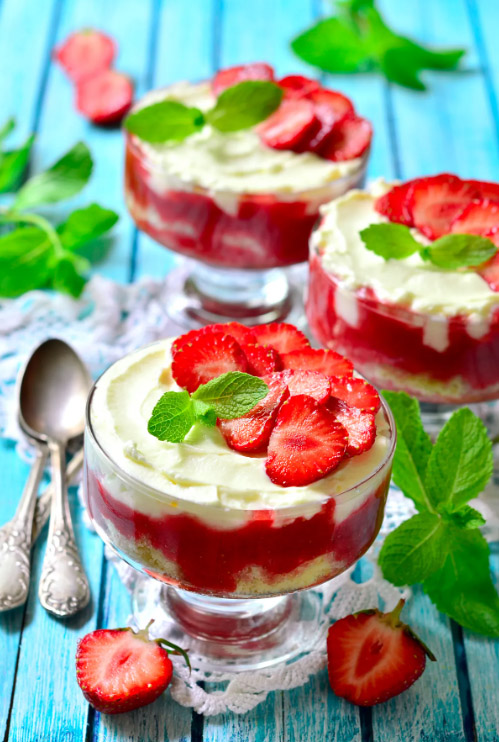 Les Jardins de la cote rotie-Ampuis - Tiramisu aux fraises