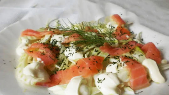 Salade Fenouil saumon mozzarella