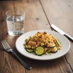 Crumble courgettes et Saumon les jardins de la côte rotie à Ampuis 1