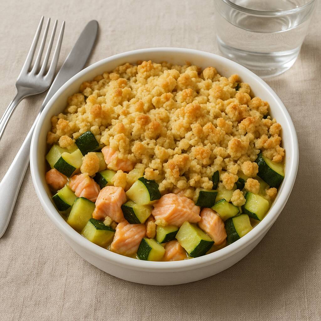 Crumble courgettes et Saumon les jardins de la côte rotie à Ampuis 2 Crumble courgettes et Saumon les jardins de la côte rotie à Ampuis 2Crumble courgettes et Saumon les jardins de la côte rotie à Ampuis 2